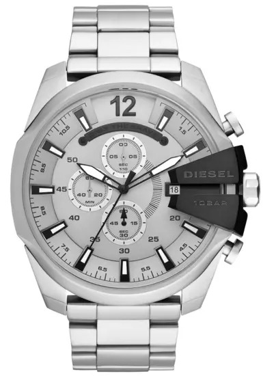 RELOJ CRONÓGRAFO DIESEL DZ4501 PLATEADO NUEVO EN CAJA - 1