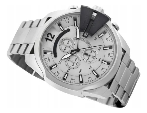 RELOJ CRONÓGRAFO DIESEL DZ4501 PLATEADO NUEVO EN CAJA - 3