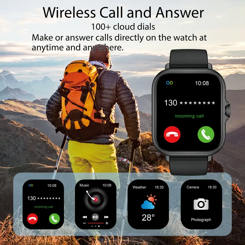 SMARTWATCH NEGRO MULTIFUNCIONAL NUEVO EN CAJA UNISEX LARGA DURACIÓN - 5