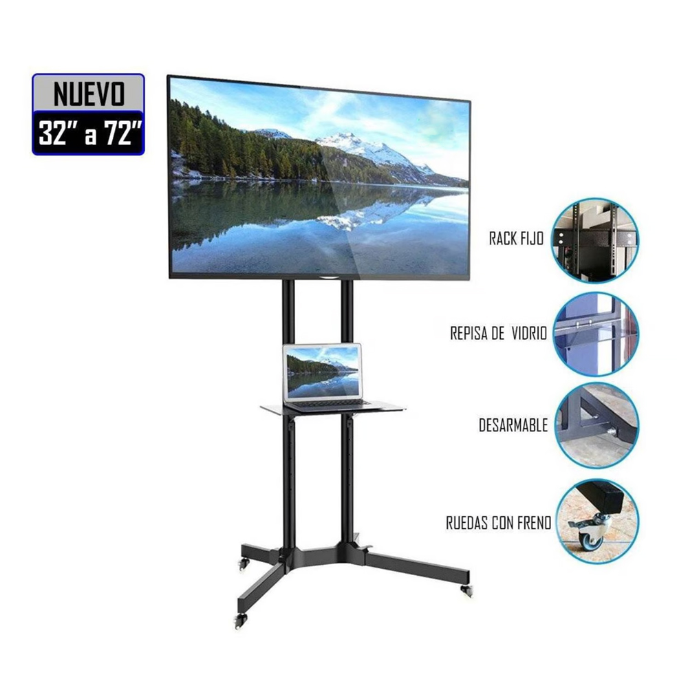 RACK PEDESTAL RR3272 RODANTE EXPANDIBLE 32" A 72" - 1
