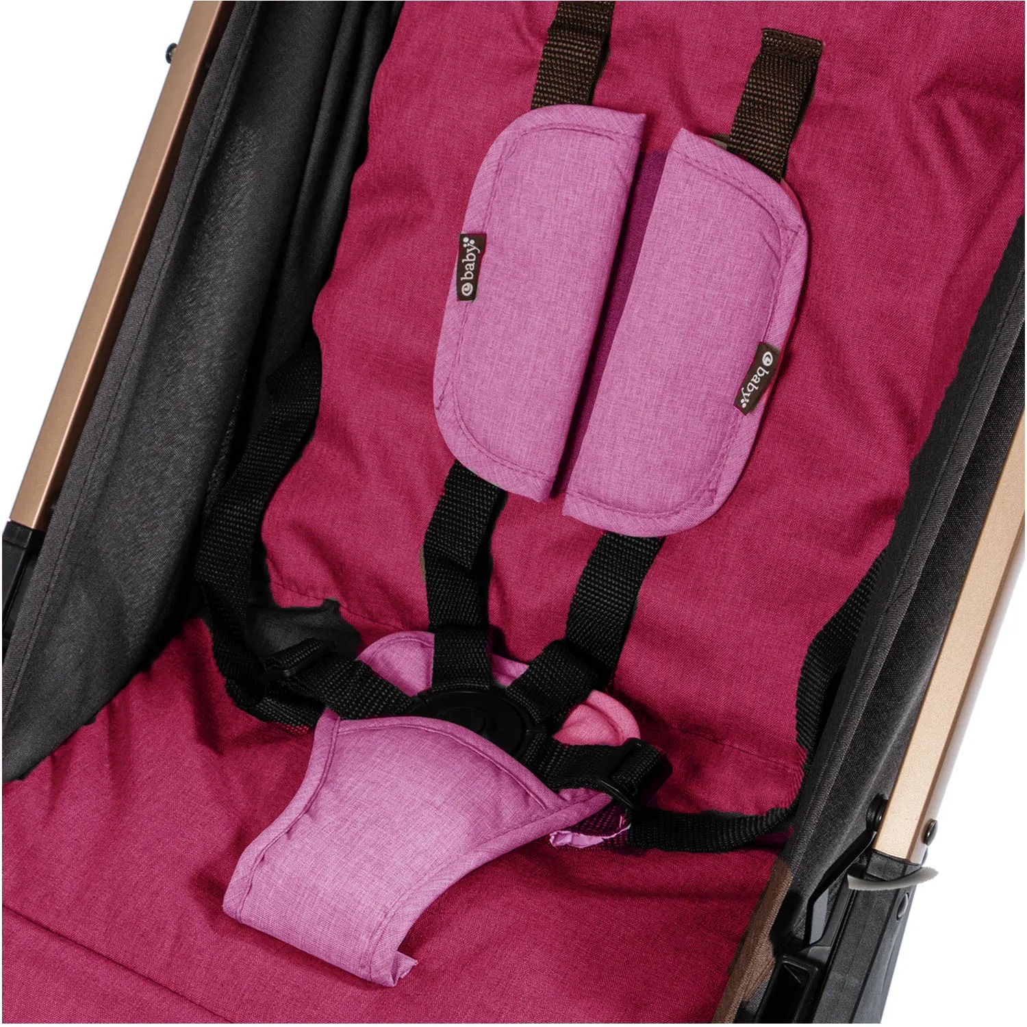COCHE MALETA PARA BEBÉ «SOFI» DE FÁCIL PLEGADO PINK - 3