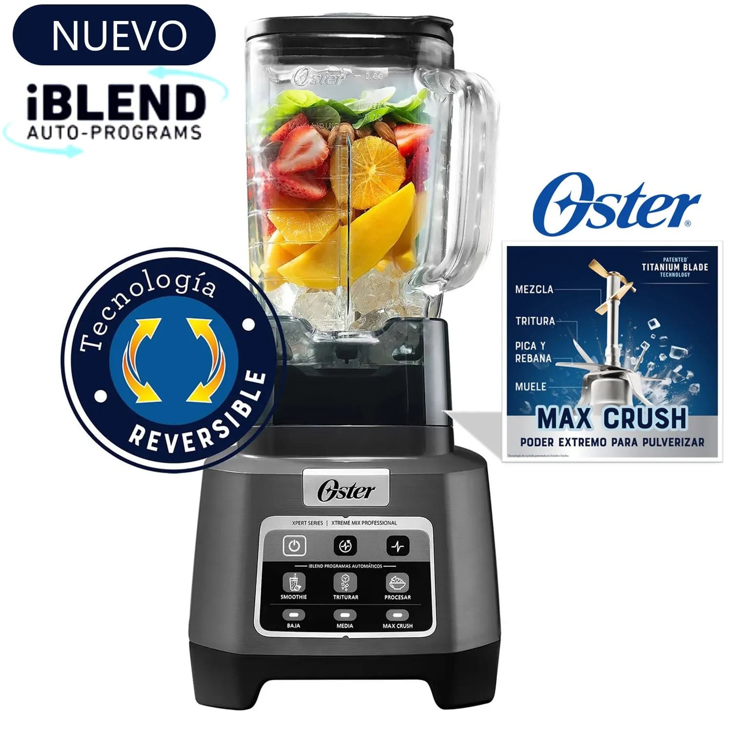 LICUADORA XTREME MIX 2L CON PROGRAMAS AUTOMÁTICOS IBLEND BLSTXPG-BW - 1