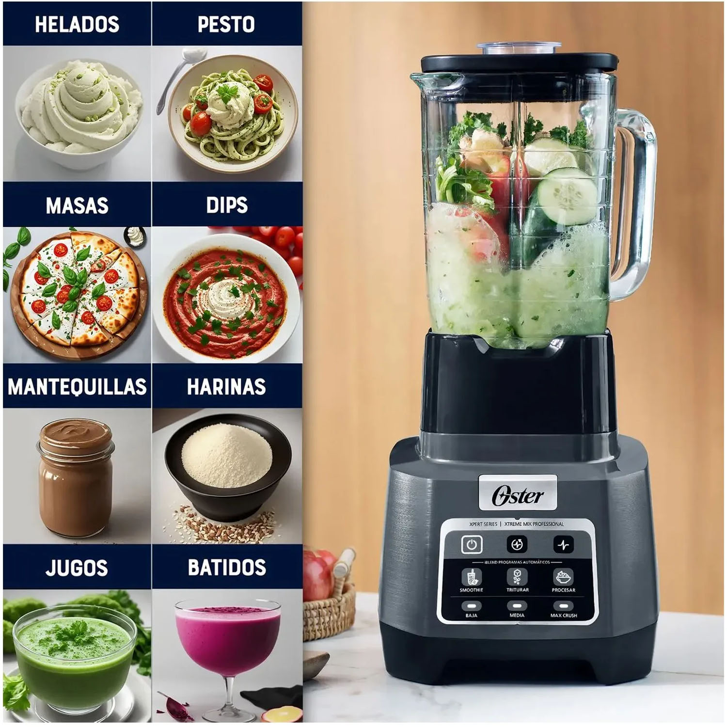 LICUADORA XTREME MIX 2L CON PROGRAMAS AUTOMÁTICOS IBLEND BLSTXPG-BW - 6
