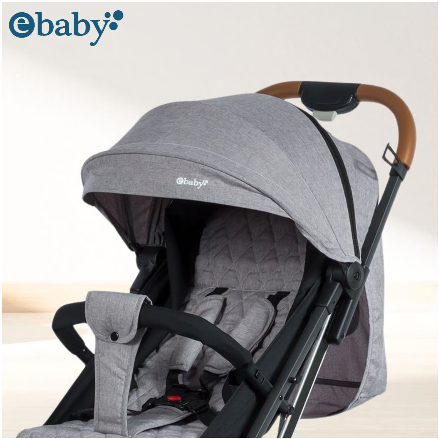 COCHE MALETA «TRAVEL HAPPY» CON PORTA BEBÉ GRIS - 3