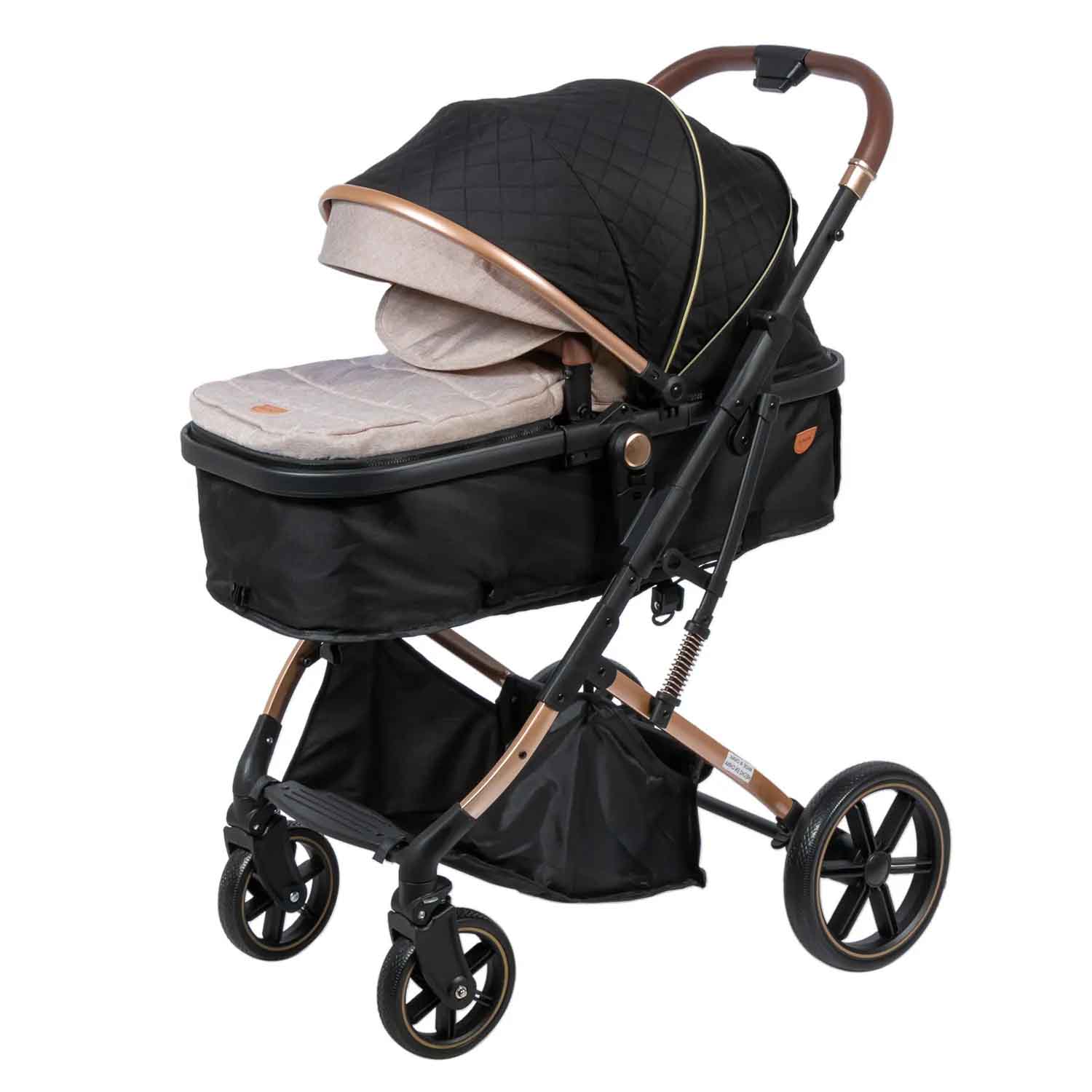 COCHE CUNA MOISÉS DE LUJO SATURNO EB126-1 BEIGE - 2