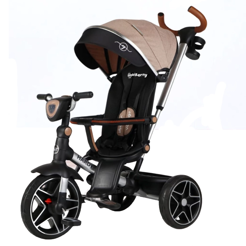TRICICLO GUIADOR REVERSIBLE 360° «HARDY» BEIGE - 2