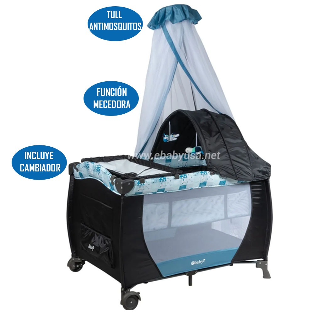 CUNA CORRAL MECEDORA SALLY AZUL - 1