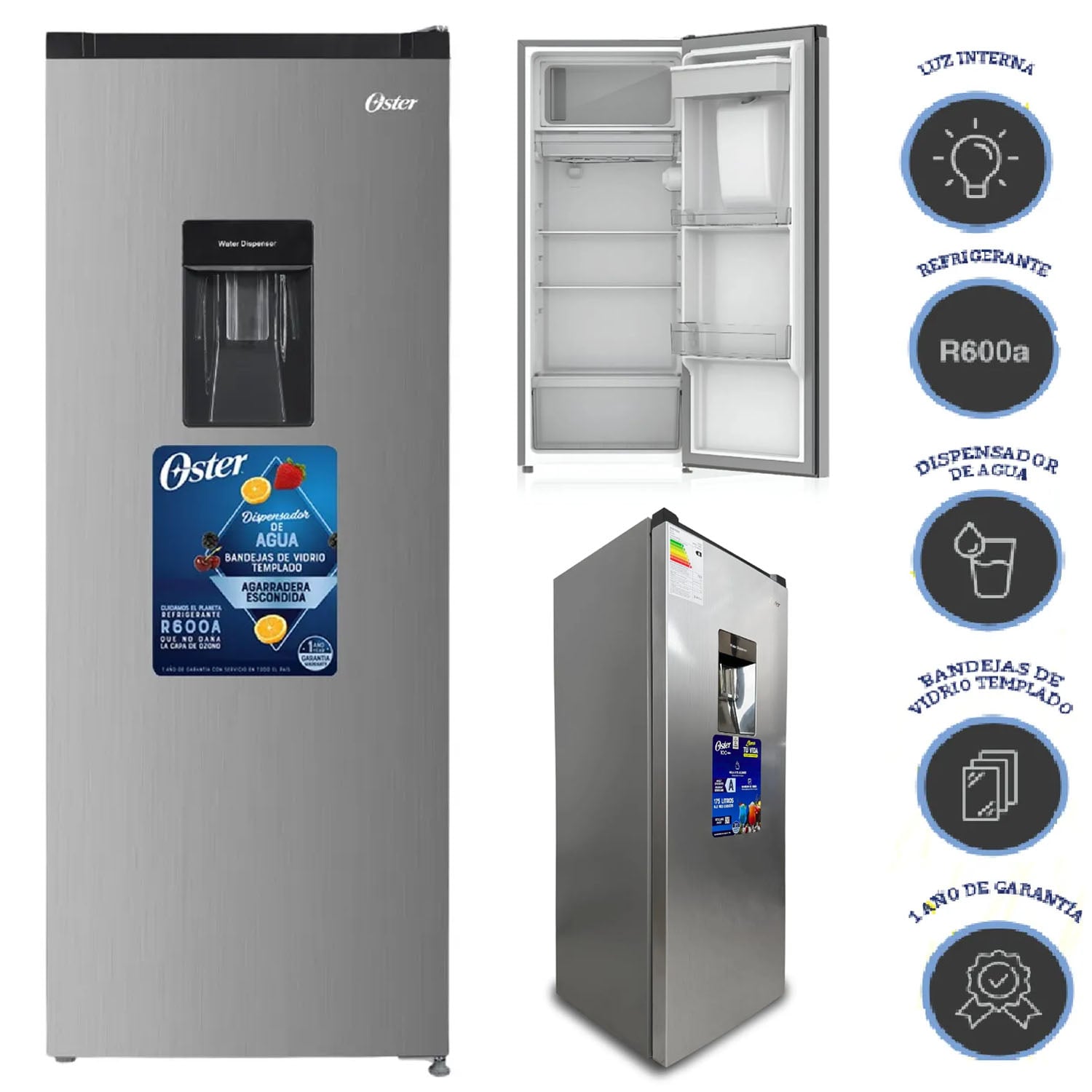 REFRIGERADORA FROST 175L OSTER OS PDF178SSD - 1