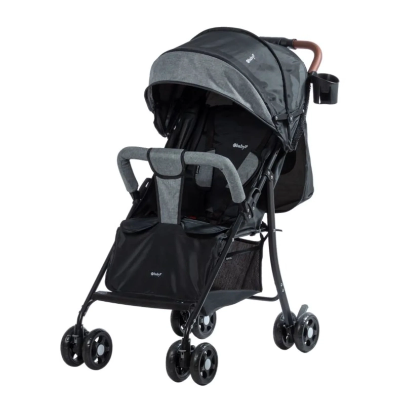COCHE DE PASEO NAT MALETA CON CUBRE PIES PLEGABLE NEGRO - 2