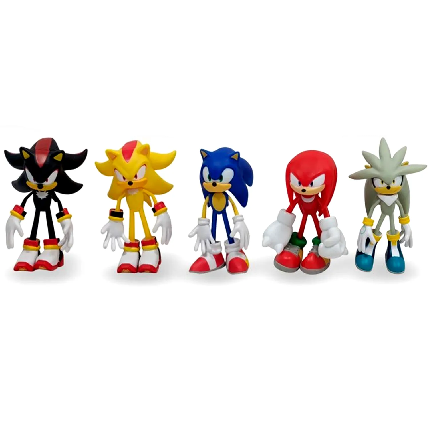 SET DE MUÑECOS SONIC Y SUS AMIGOS ARTICULABLES M5 ROJO - 3