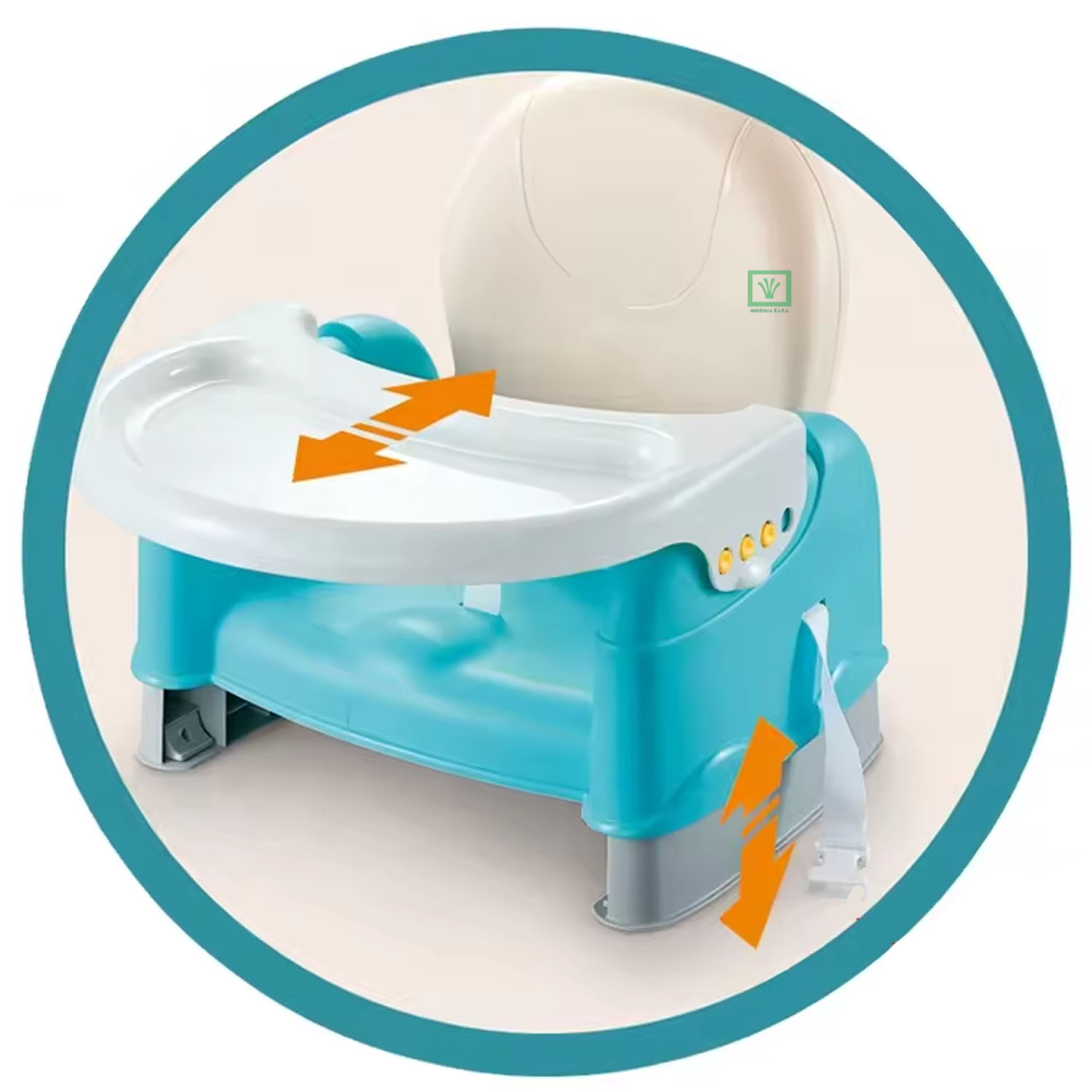 MESA DE COMER PORTATIL IDEAL PLEGABLE CELESTE - 6