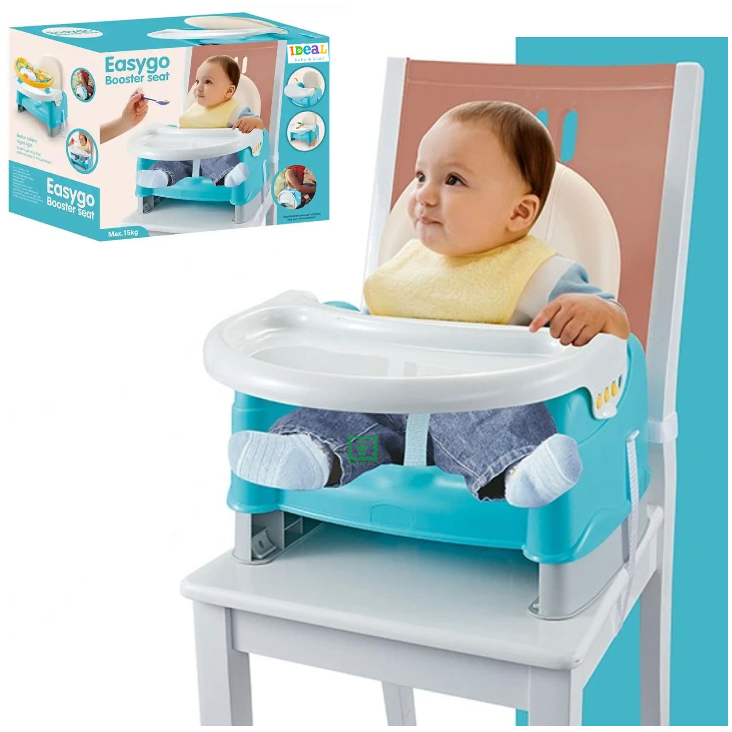 MESA DE COMER PORTATIL IDEAL PLEGABLE CELESTE - 7