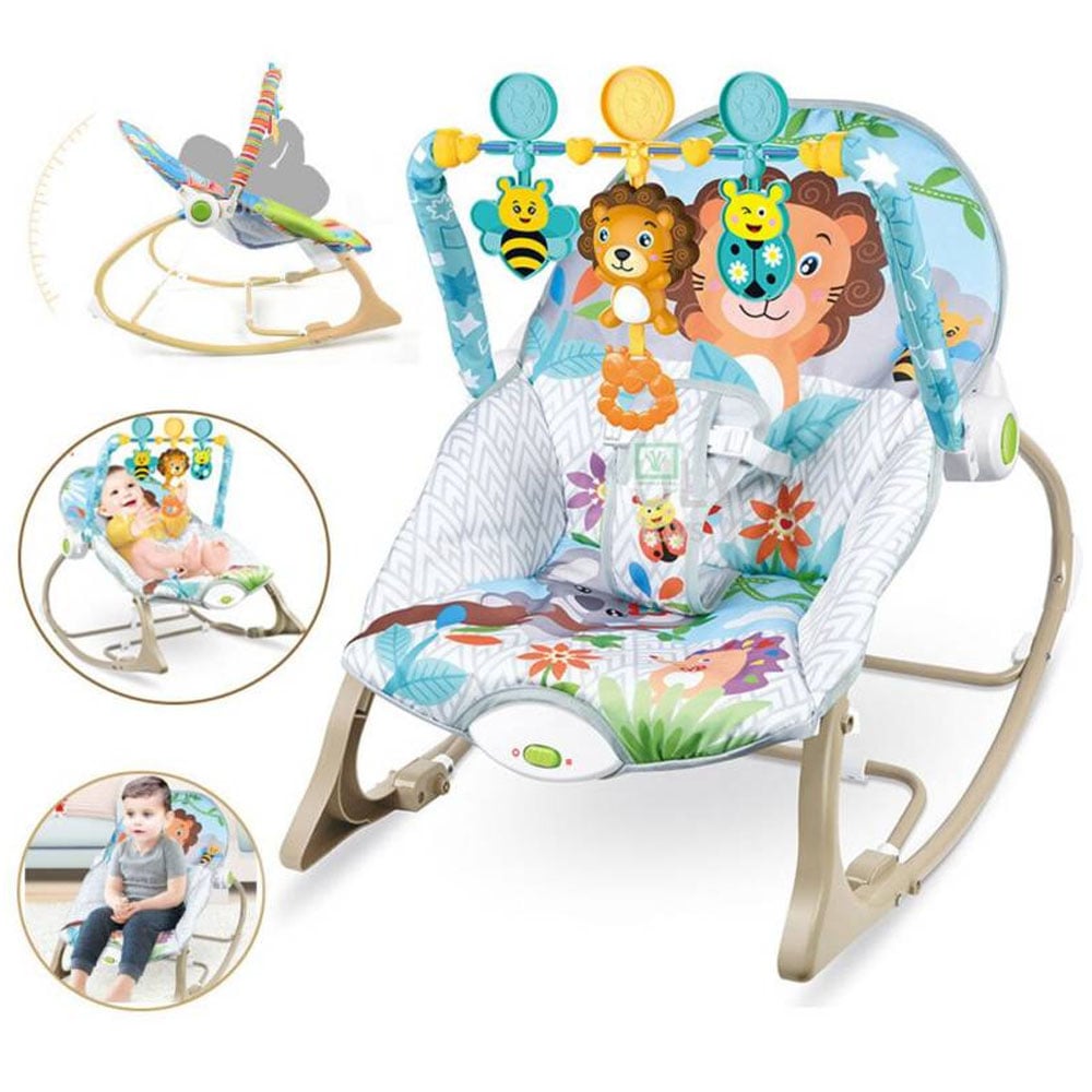 SILLA MECEDORA VIBRADORA MUSICAL ROCKER LEÓN Y TOYS - 1