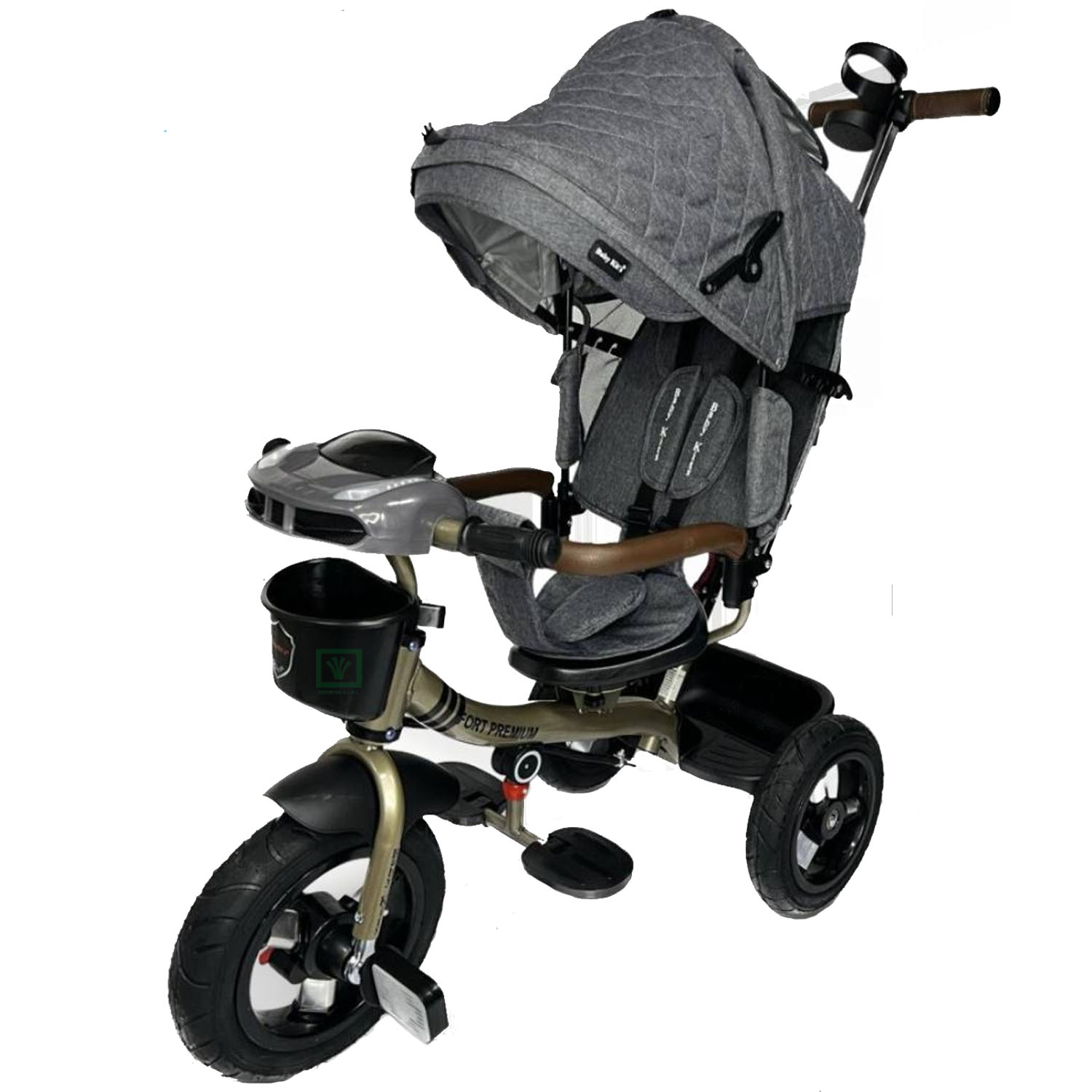 TRICICLO GUIADOR 3 EN 1 «FORT PREMIUM» USB GRIS - 2
