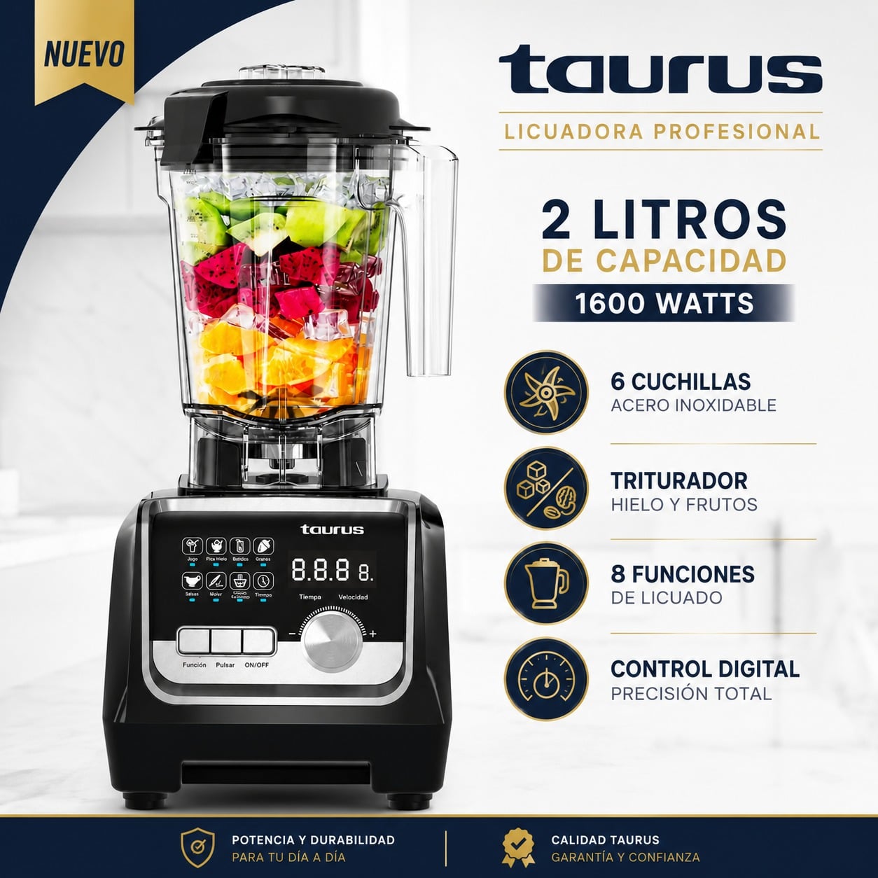 LICUADORA TAURUS 1600W MOD ELITE PROFESSIONAL - 1