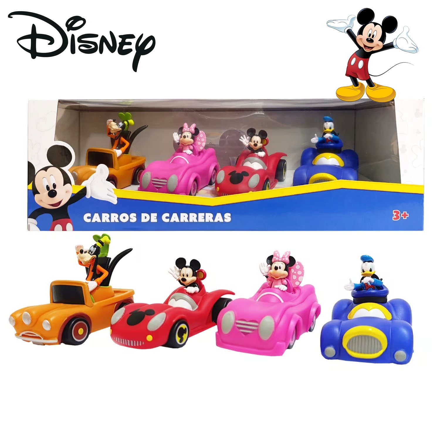 JUGUETE SET DE VEHÍCULOS MICKEY MOUSE Y SUS AMIGOS 4PCS DONALD - 1