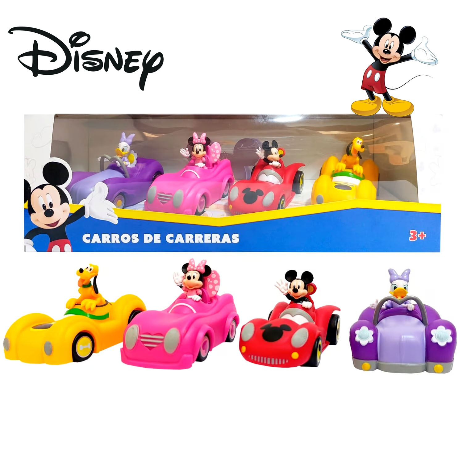 JUGUETE SET DE VEHÍCULOS MICKEY MOUSE Y SUS AMIGOS 4PCS DAISY - 1