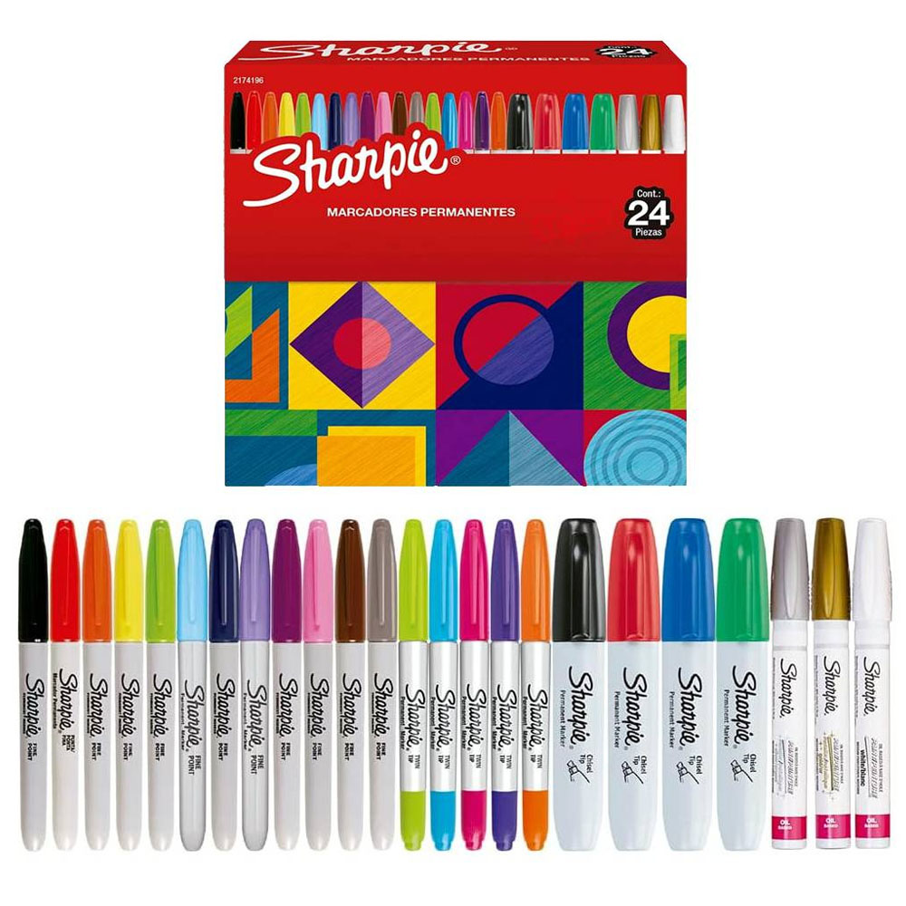 MARCADOR PERMANENTE VARIOS TIPOS 24UND SHARPIE 2174196 - 1