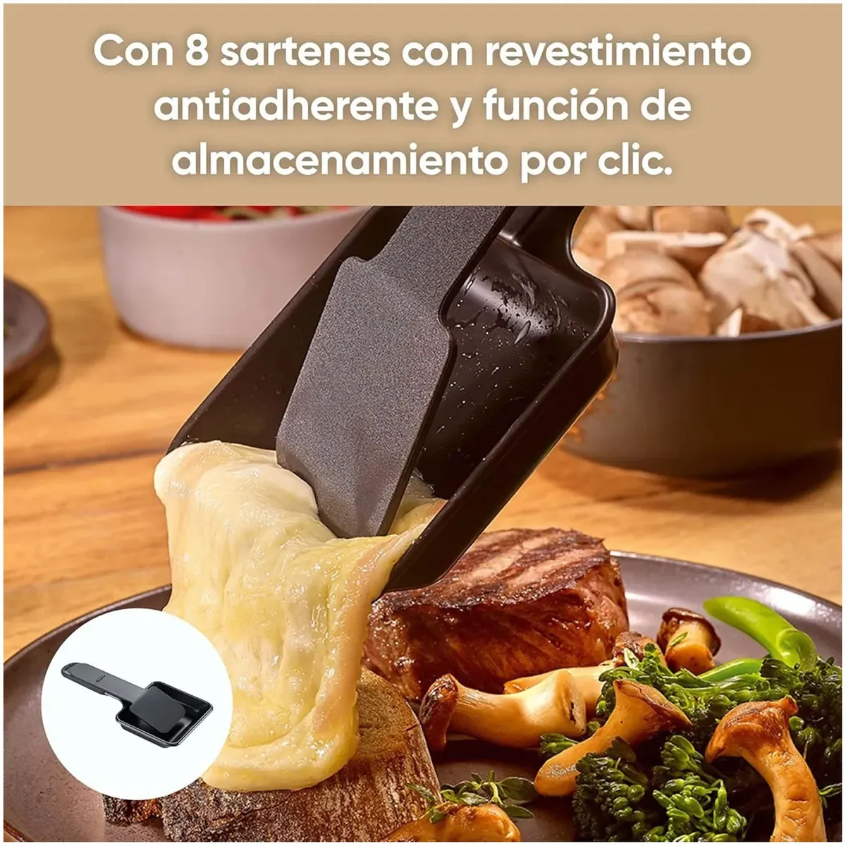 PARRILLA RACLETTE SEVERIN RG 2366 CON PIEDRA NATURAL Y PLACA CERÁMICA - 8