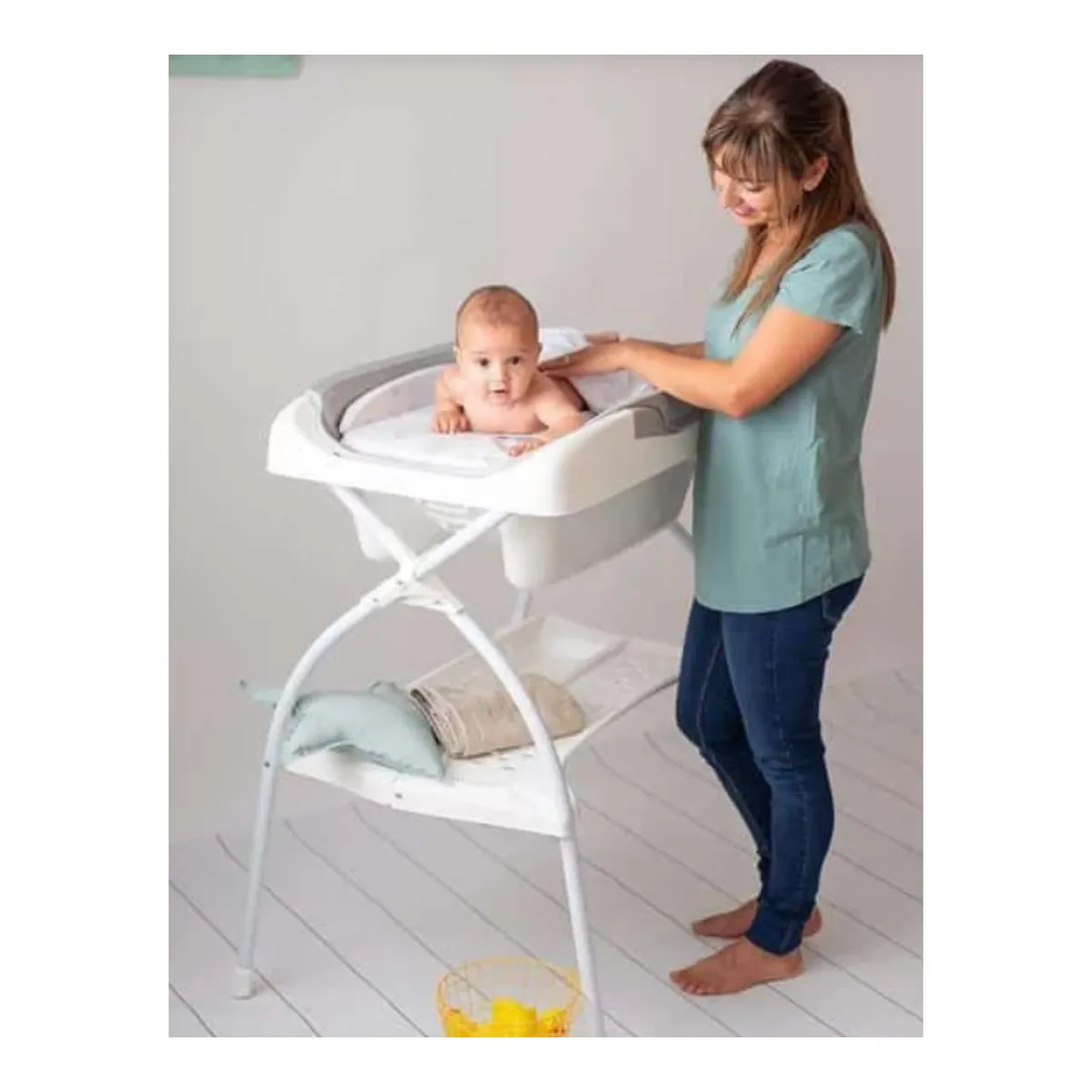 BAÑERA CAMBIADOR PLEGABLE SPARK ROSADO - 4