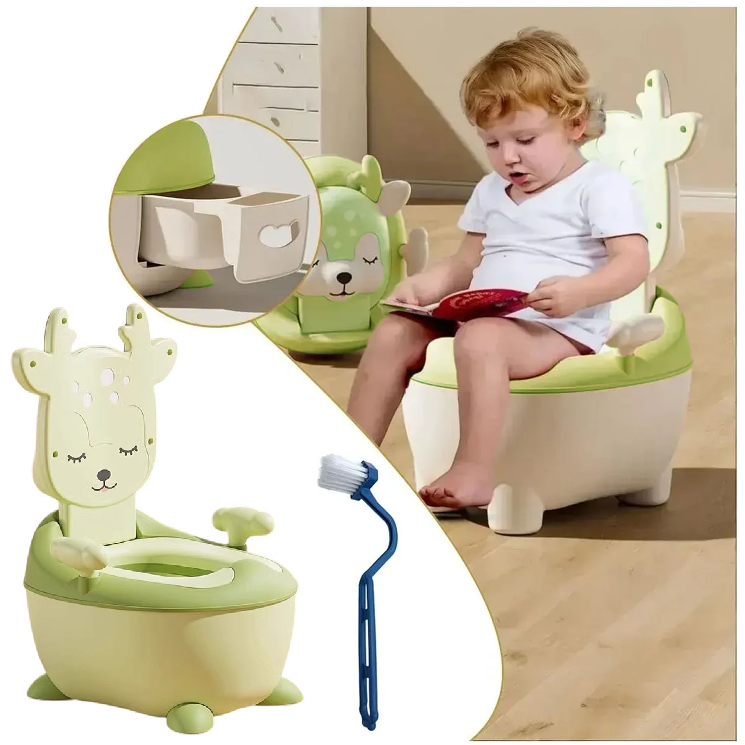 BACIN PARA BEBÉ «BAMBI» DE LUJO VERDE - 3