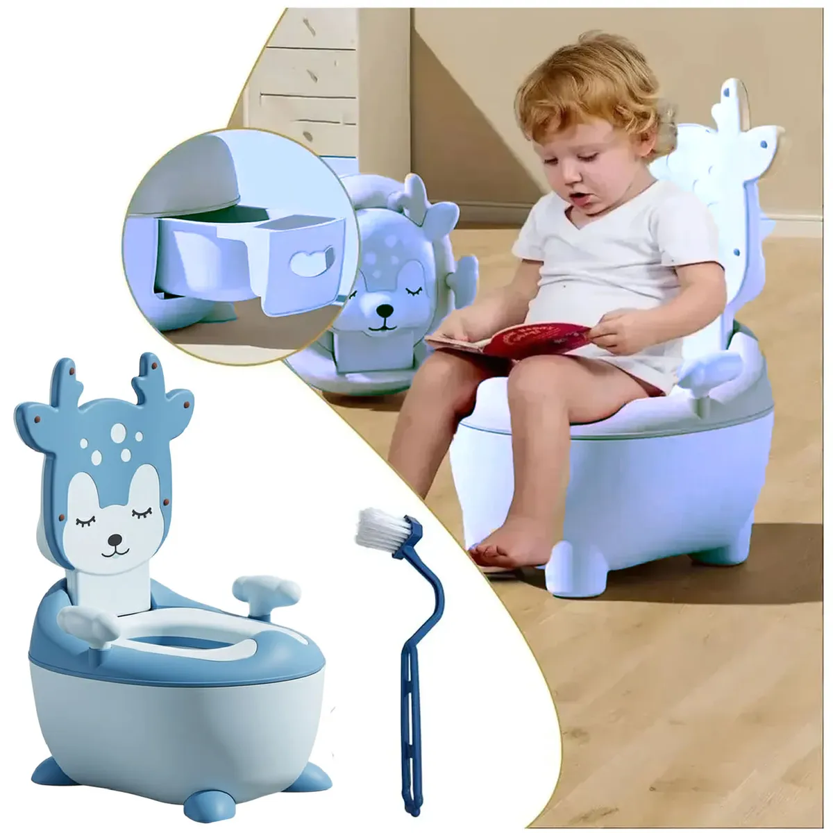 BACIN PARA BEBÉ «BAMBI» DE LUJO AZUL - 4