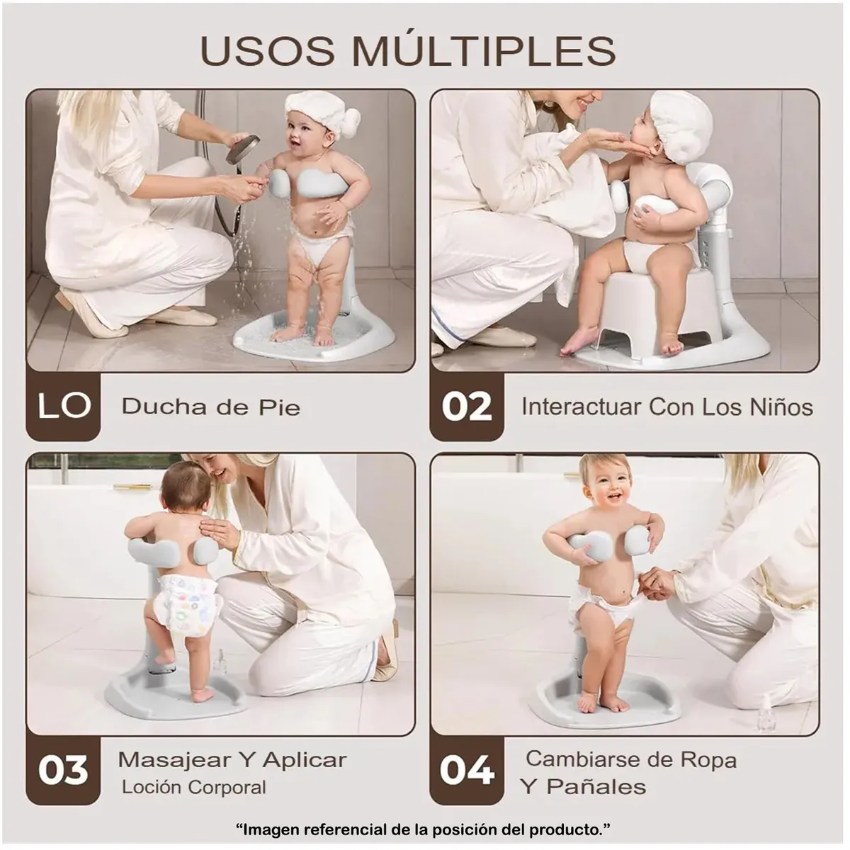 SOPORTE DE BAÑOS PARA BEBÉS «TIBOO» EDICIÓN LIMITADA GRAY - 6