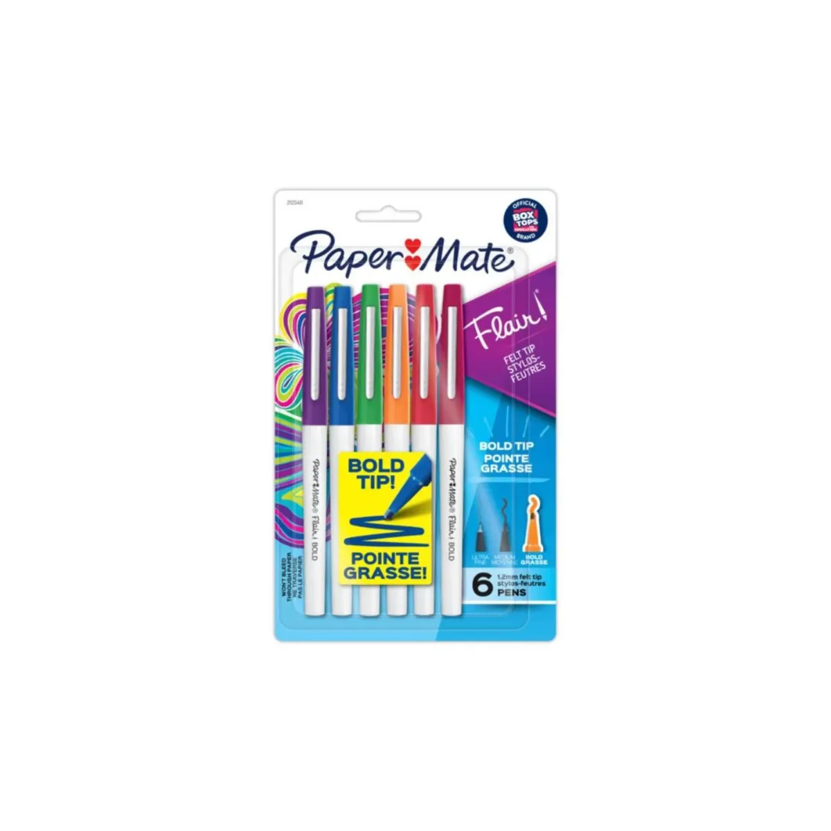PAPER MATE MARCADORES FLAIR BOLD 6CT - 1
