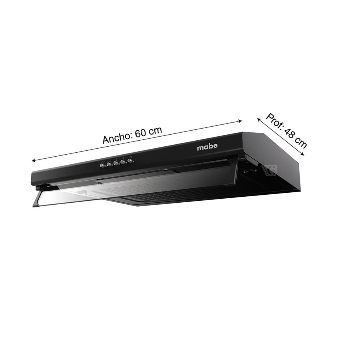 CAMPANA EXTRACTORA MABE CMU6020PB0 60CM NEGRO - 4