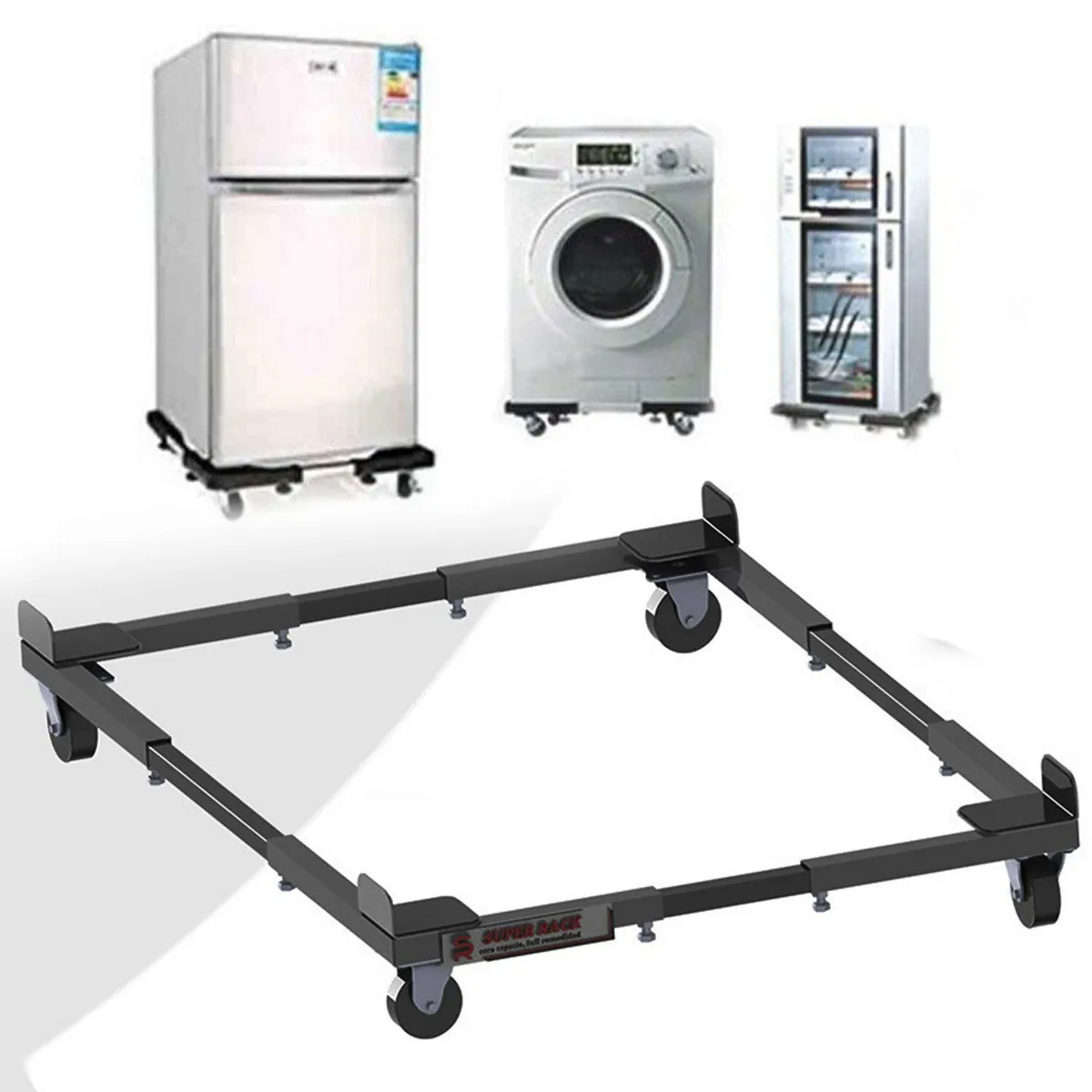 BASE MÓVIL PARA REFRIGERADORA COCINA Y LAVADORA - 1
