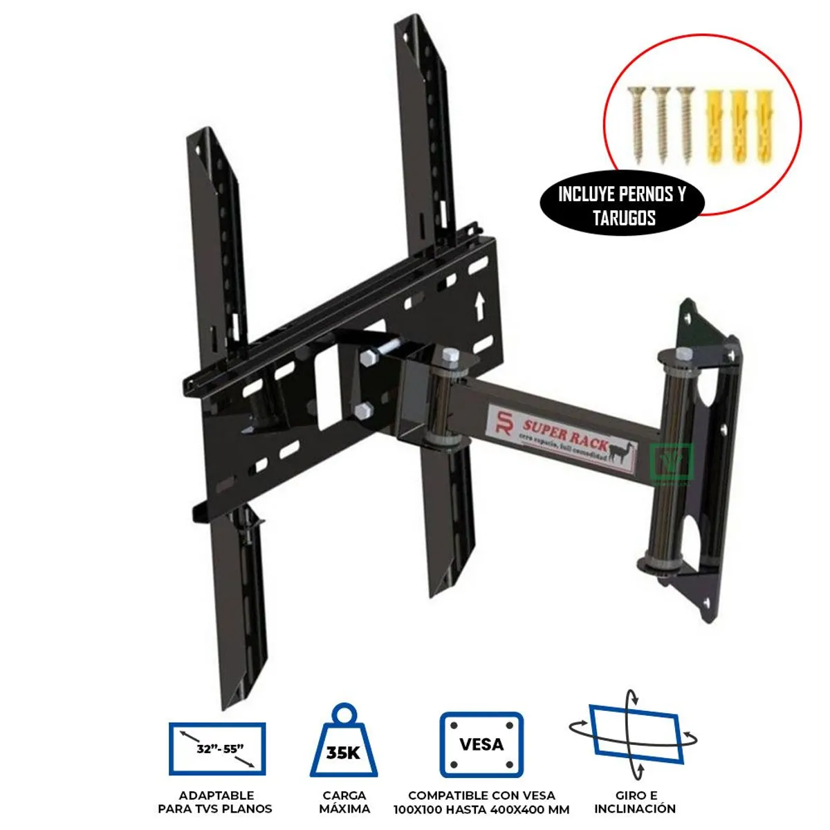 RACK GIRATORIO SUPER RACK DE 32 A 55 UN BRAZO - 1