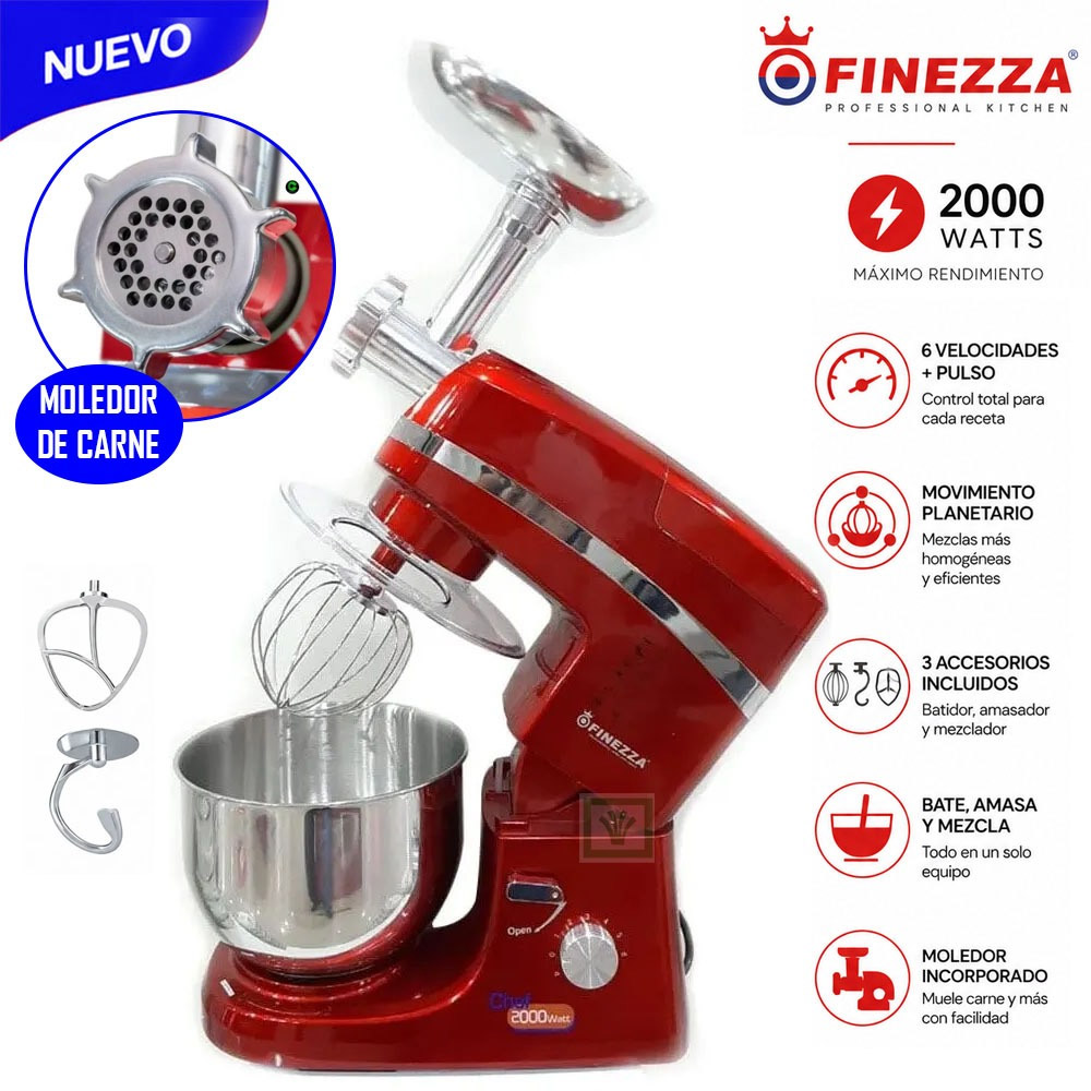 BATIDORA ORBITAL CON MOLEDOR BATE AMASA MEZCLA FZ-6820B - 1