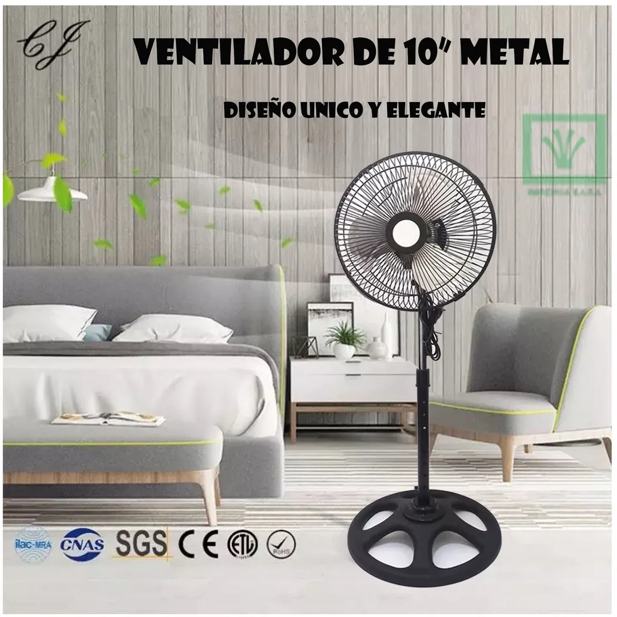 VENTILADOR PEDESTAL DE 10' NEGRO 60 WATTS - 4