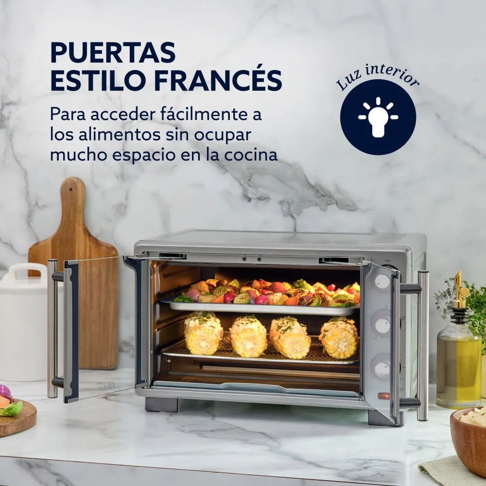 HORNO CON FREIDORA DE AIRE OSTER® DE 25 LITROS, PUERTAS FRANCESAS, TSSTTV25FDMAFNS - 5