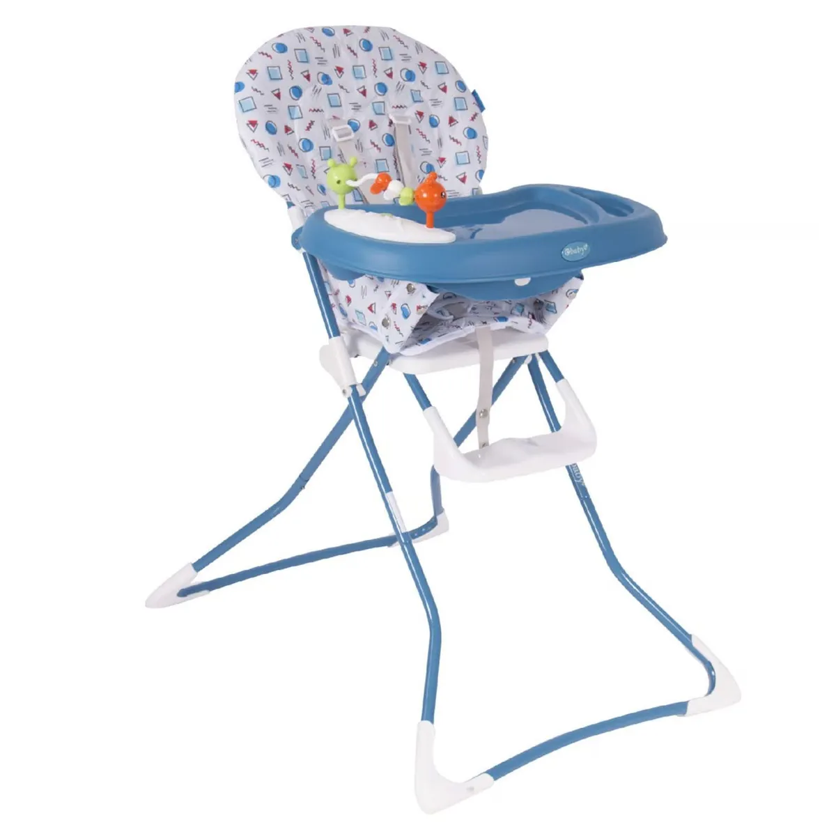 SILLA DE COMER BADALA 2 EN 1 PLEGABLE AZUL - 4