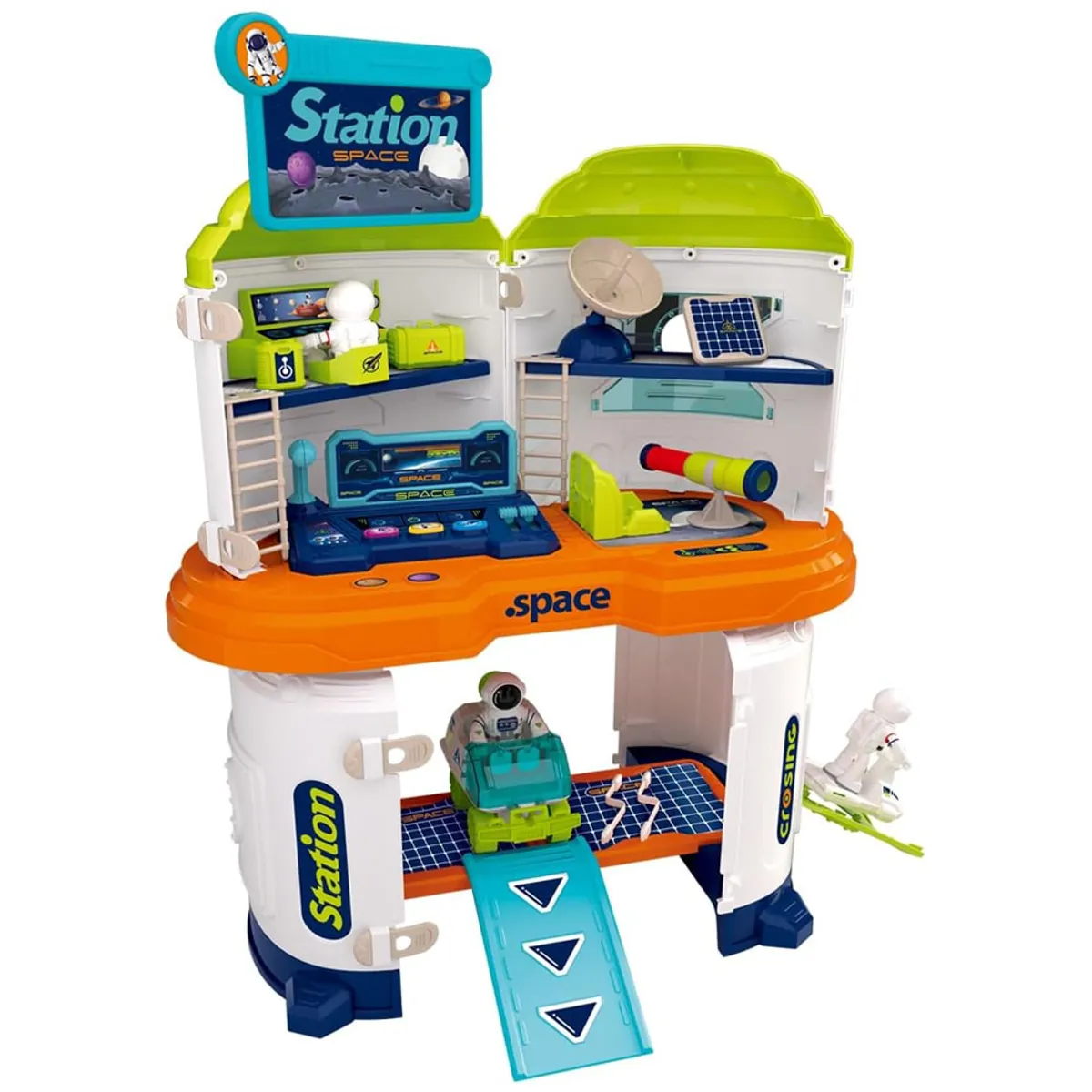 JUEGO DIDÁCTICO 2 EN 1 NAVE ESPACIAL MALETA CON ACCESORIOS VERDE - 2
