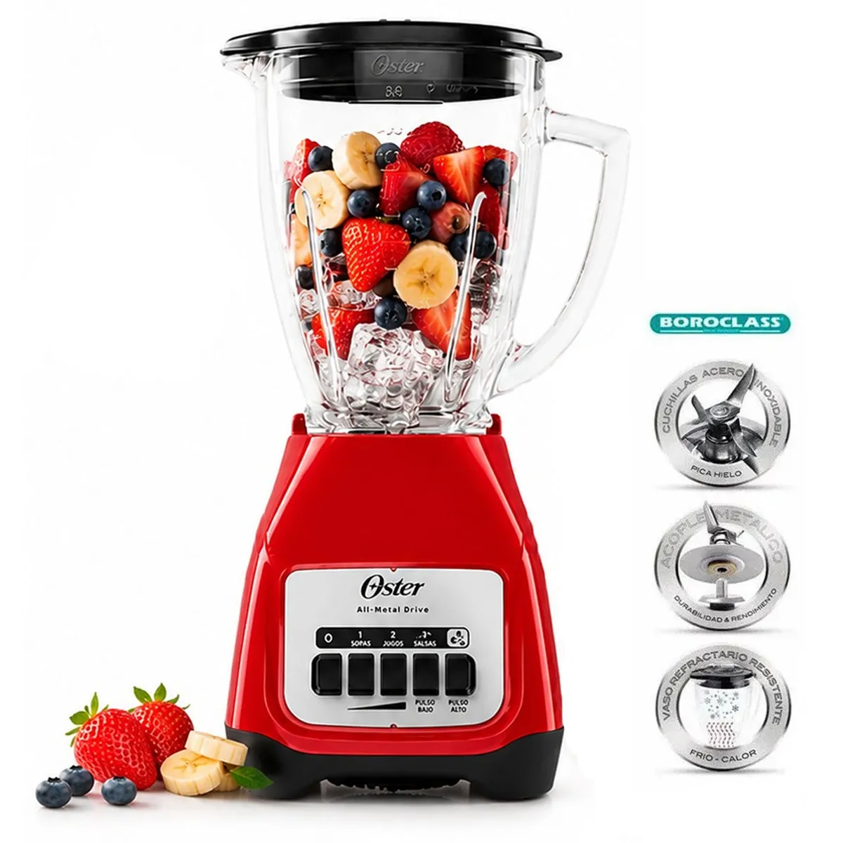 COMBO OSTER LICUADORA 2 VELOCIDADES BLSTKAG-RPB + HERVIDOR 1.7LT. - 2