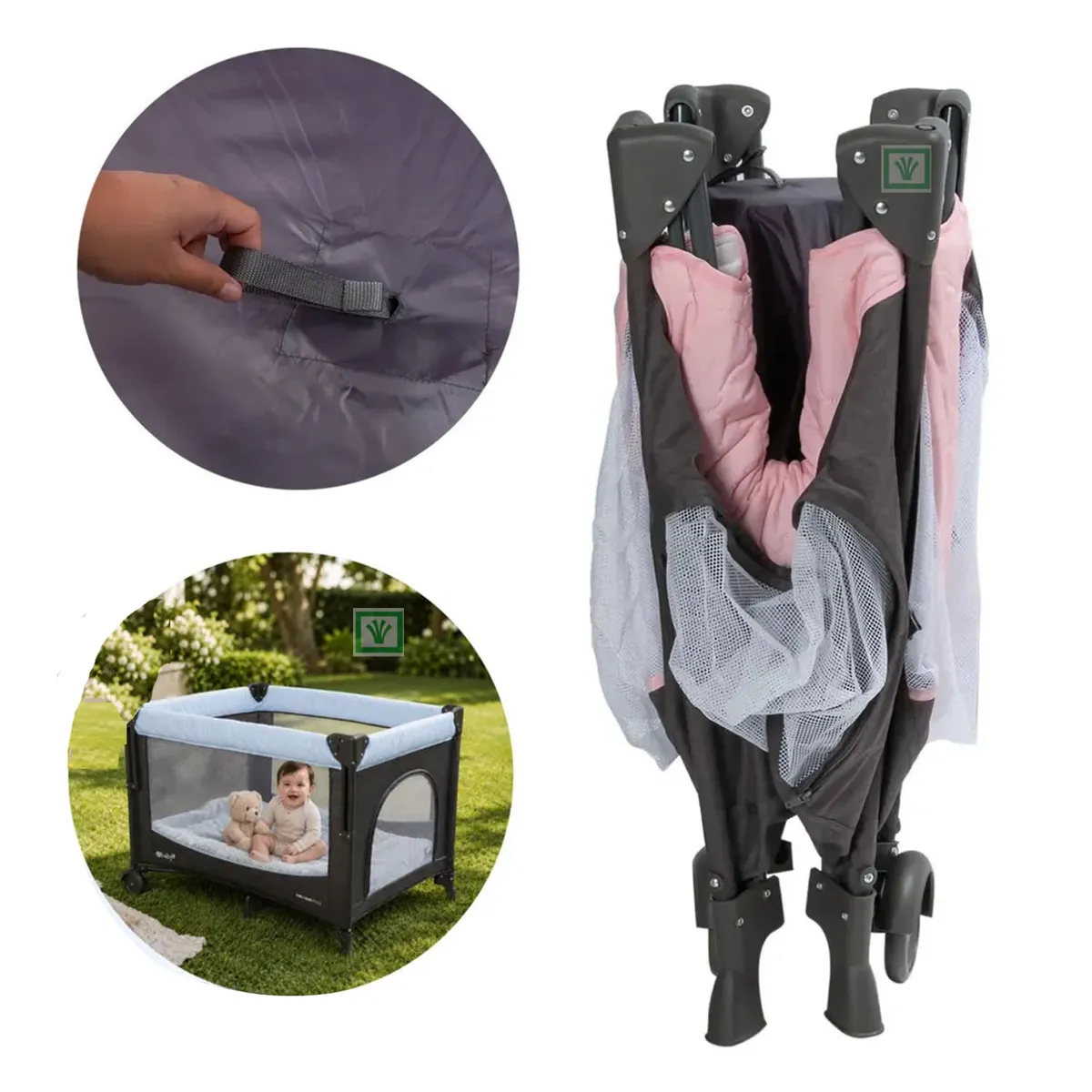 CUNA COLECHO LUMA EBABY EB771 BEIGE - 5