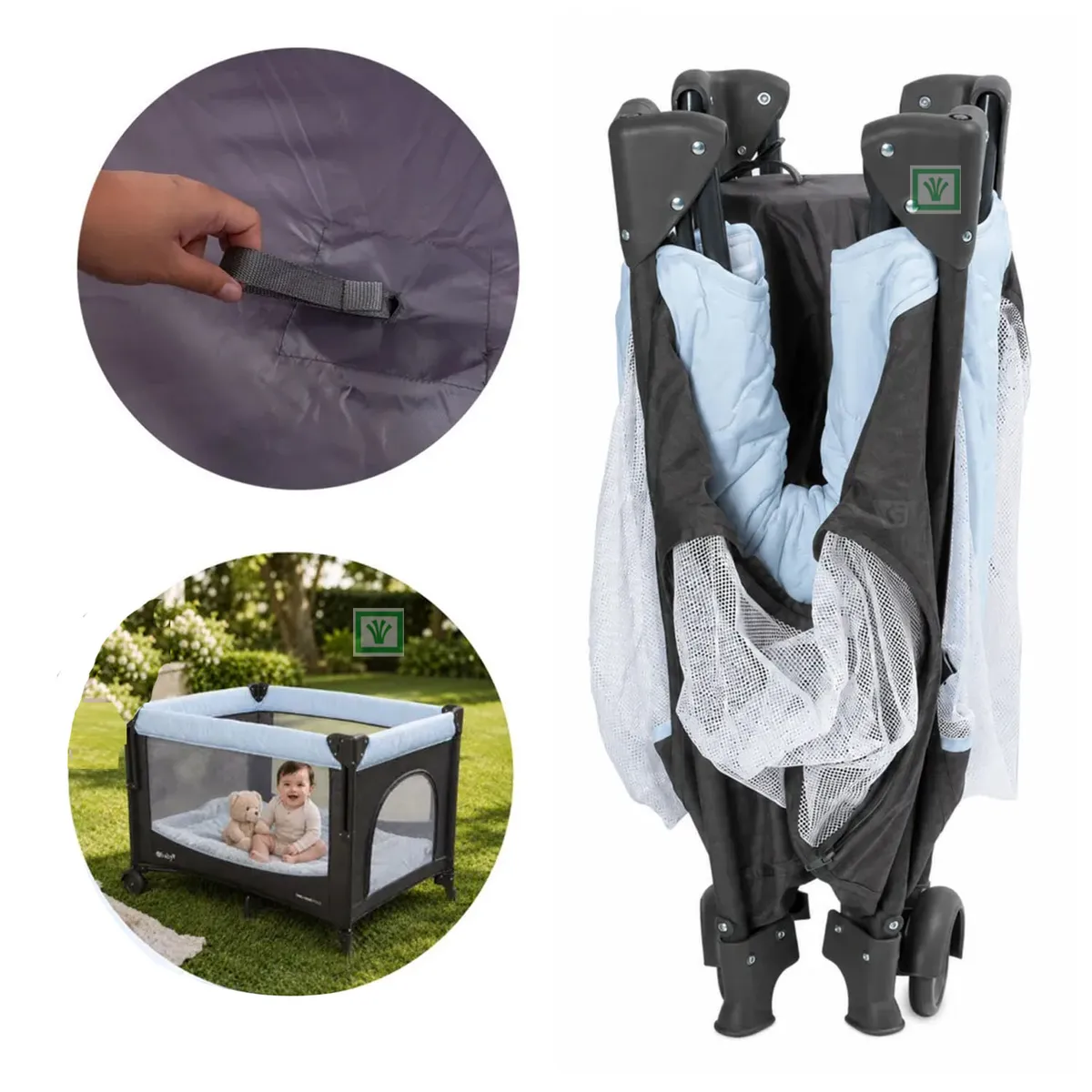 CUNA COLECHO LUMA EBABY EB771 AZUL - 5