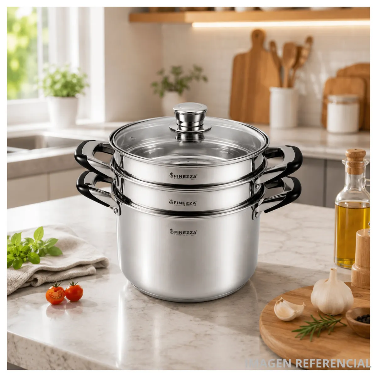 OLLA ESPAGUETERA FINEZZA DE ACERO INOXIDABLE DE 6 LITROS CON TAPA ESCURRIDORA - FZ-0062SP - 2