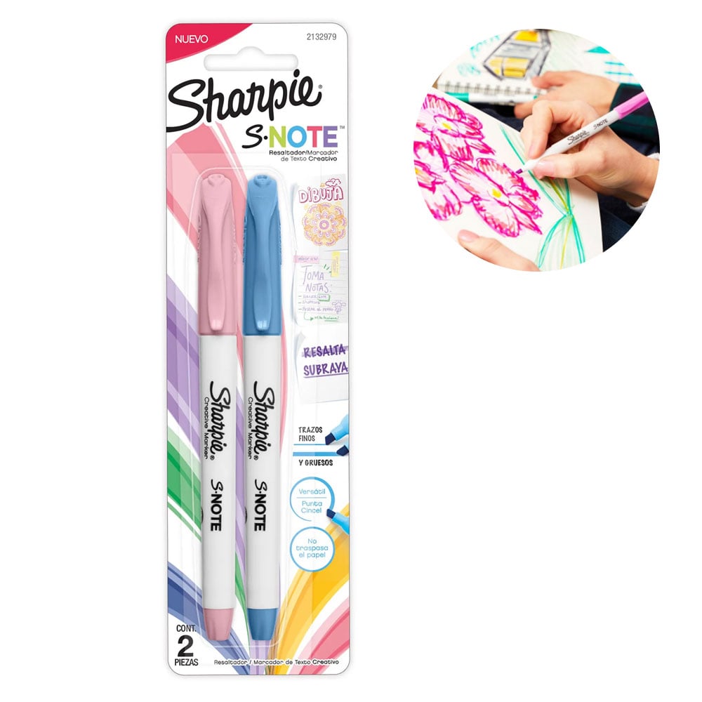 RESALTADOR MARCADOR SHARPIE COLORES PASTEL BLÍSTER 2UND 2132979 - 1
