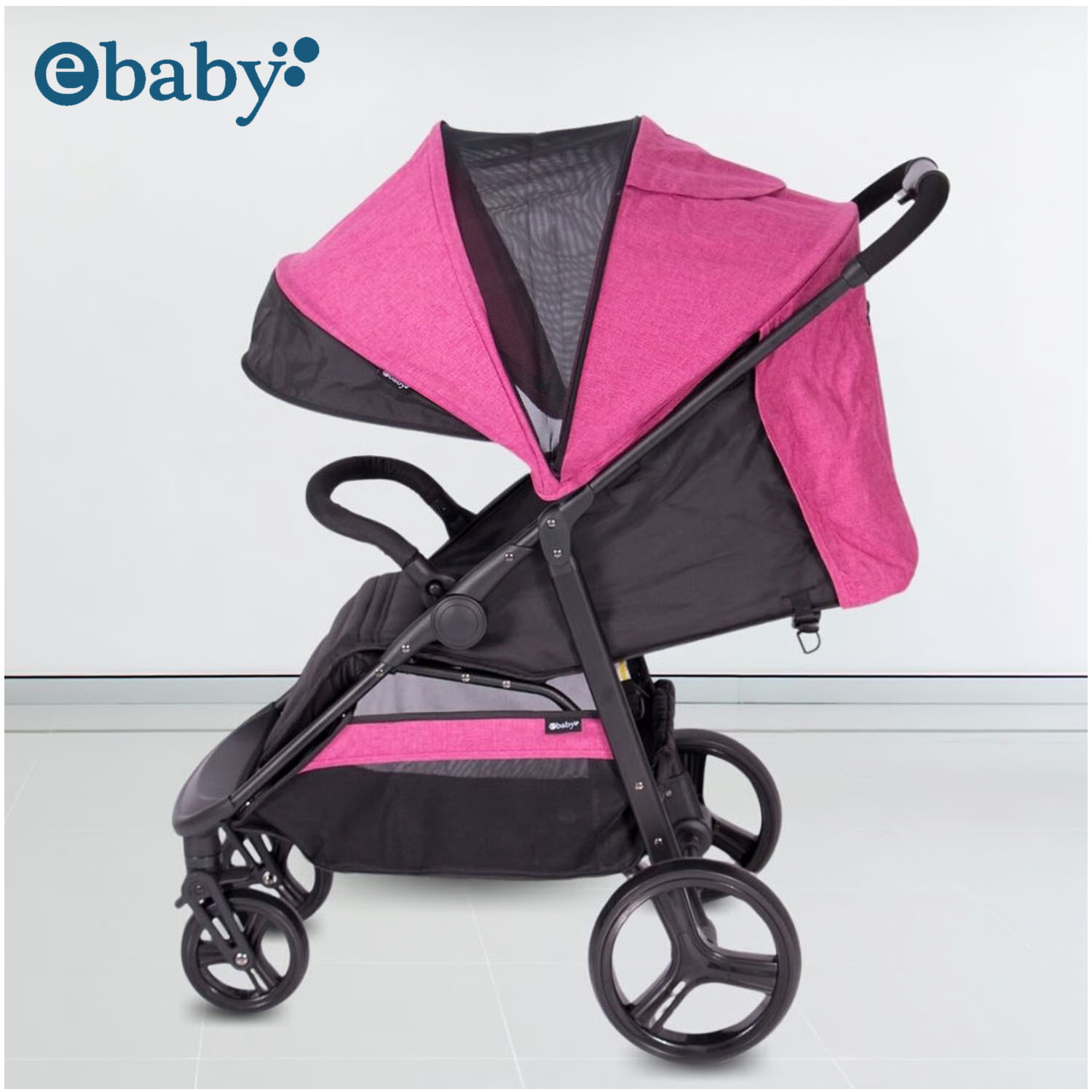 COCHE DE PASEO «URBAN» CON PORTA BEBÉ PINK - 3