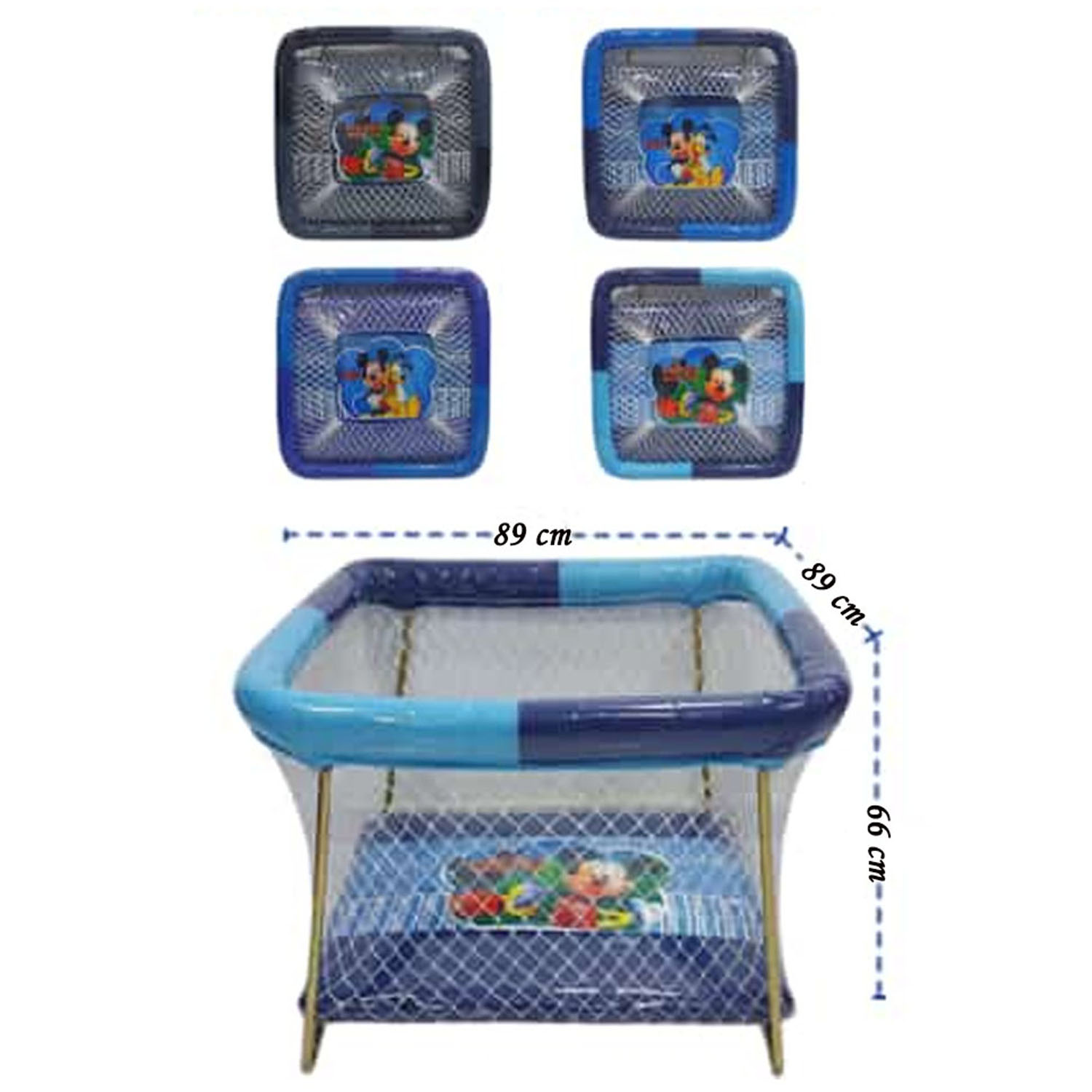 CORRAL MIKA NIÑO METAL AZUL ACOLCHADO - 2