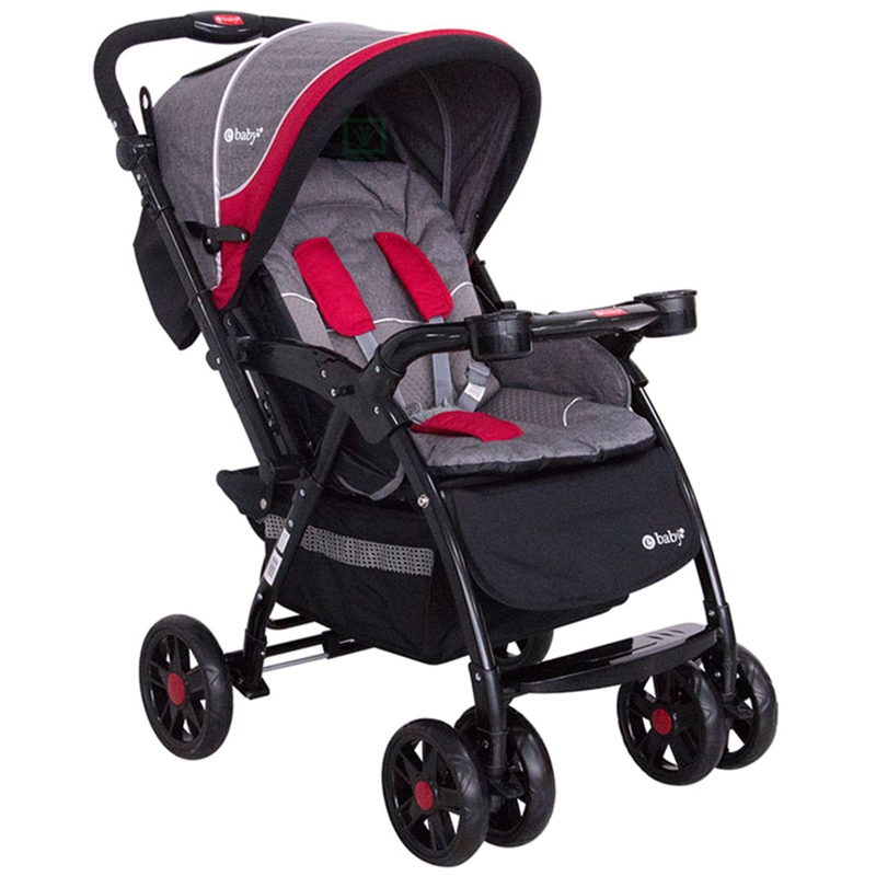 COCHE CON PORTA BEBE BRAVIAR 1092 RED - 3