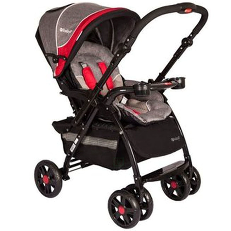 COCHE CON PORTA BEBE BRAVIAR 1092 RED - 4
