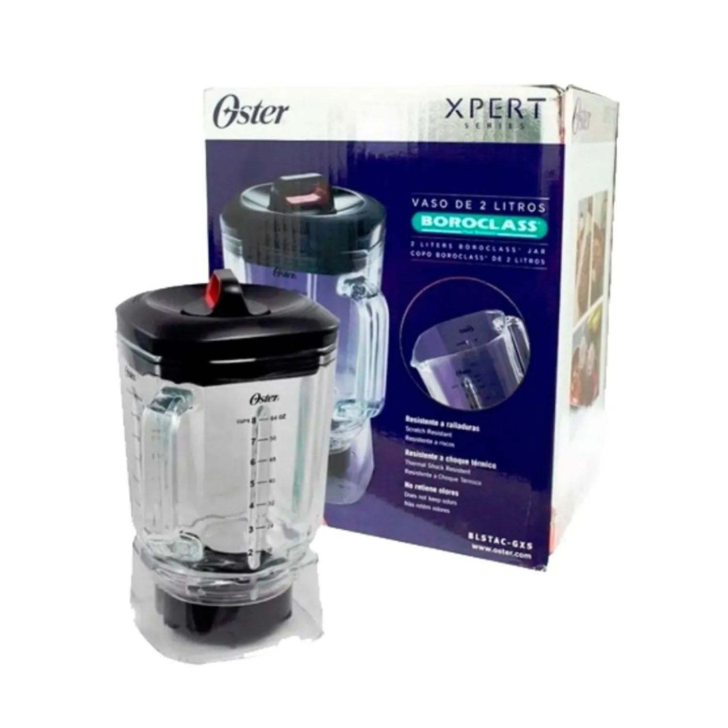 VASO DE VIDRIO BOROCLASS OSTER 2 LITROS BLSTAC GXS - 3