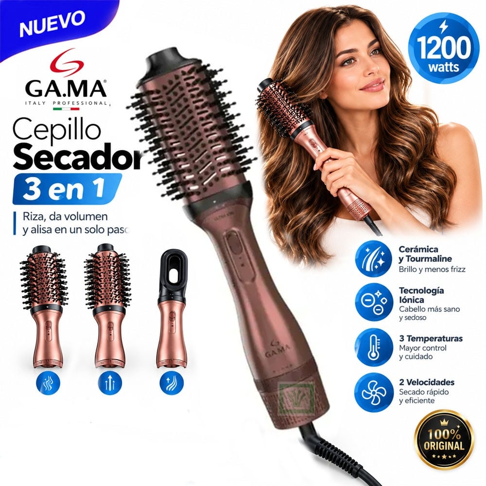 CEPILLO SECADOR MODELADOR GA.MA STYLER MARULA 3 EN 1 - 1