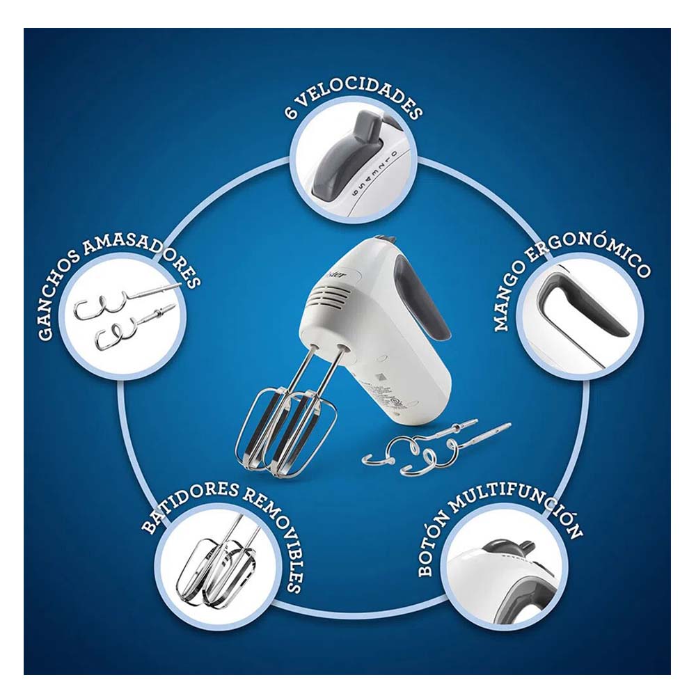 BATIDORA DE MANO 6VEL TURBO 250W FPSTHM3532 - 4