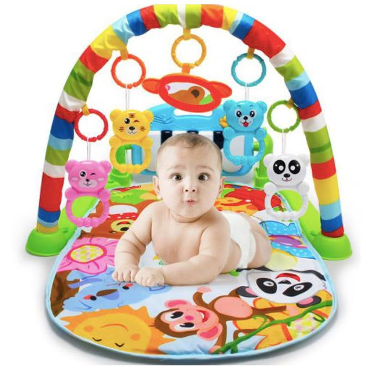 GIMNASIO DE BEBE CON PIANO PARA PATEAR VERDE - 2