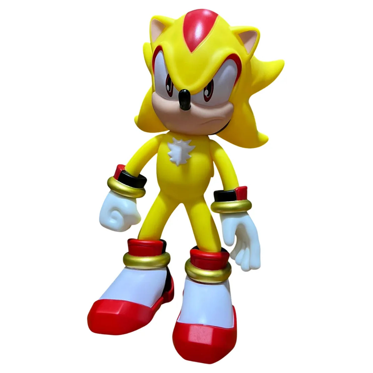 MUÑECO SONIC THE HEDGEHOG ARTICULABLE SÚPER SHADOW AMARILLO - 3